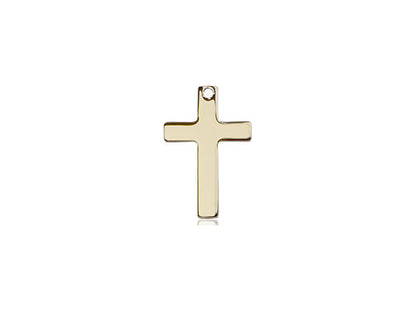 14kt Gold Filled Cross Pendant on a 18 inch Gold Filled Light Curb Chain - Unique Catholic Gifts