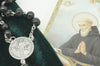 Saint Benedict Black Rosary,bag and prayer - Unique Catholic Gifts