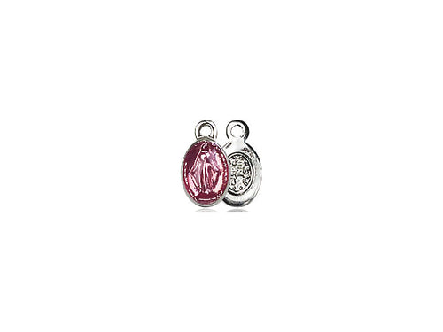 Sterling Silver Miraculous Pendant on a 18 inch Sterling Silver Light Curb Chain - Unique Catholic Gifts