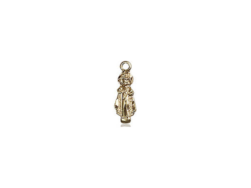 14kt Gold Filled Infant Pendant on a 18 inch Gold Filled Light Curb Chain - Unique Catholic Gifts
