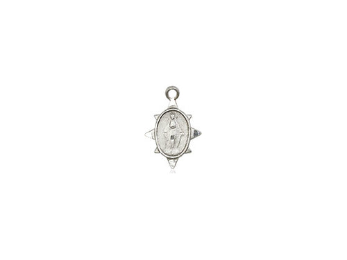 Sterling Silver Scapular Pendant on a 24 inch Light Rhodium Heavy Curb Chain - Unique Catholic Gifts