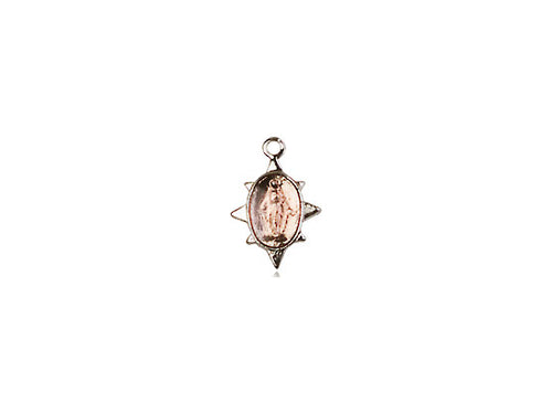 Sterling Silver Miraculous Pendant on a 18 inch Sterling Silver Light Curb Chain - Unique Catholic Gifts