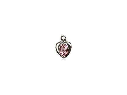 Sterling Silver Miraculous Pendant on a 18 inch Sterling Silver Light Curb Chain - Unique Catholic Gifts