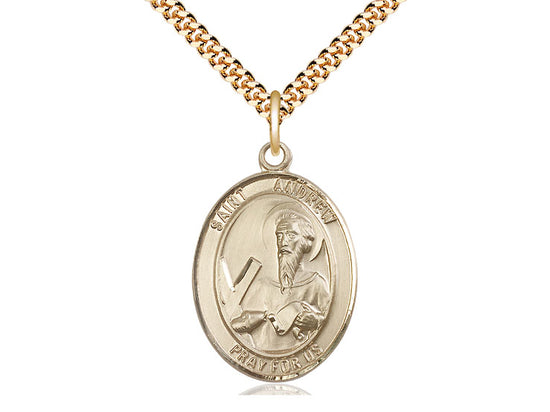 14kt Gold Filled St Andrew the Apostle Medal 1" - Unique Catholic Gifts