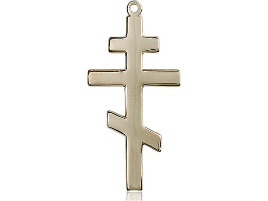 14kt Gold Filled St Andrew Pendant on a 24 inch Gold Plate Heavy Curb Chain - Unique Catholic Gifts