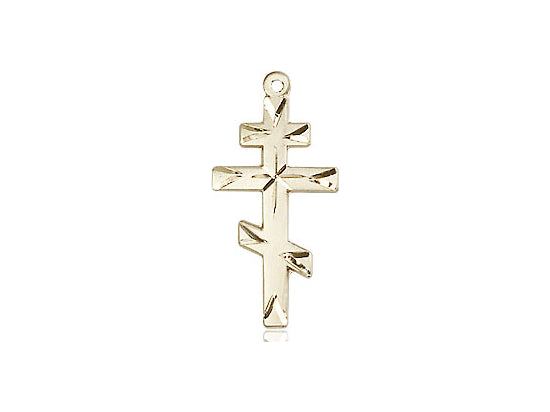 14kt Gold Filled St Andrew Cross Pendant on a 18 inch Gold Filled Light Curb Chain - Unique Catholic Gifts