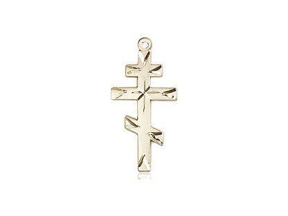 14kt Gold Filled St Andrew Cross Pendant on a 18 inch Gold Filled Light Curb Chain - Unique Catholic Gifts