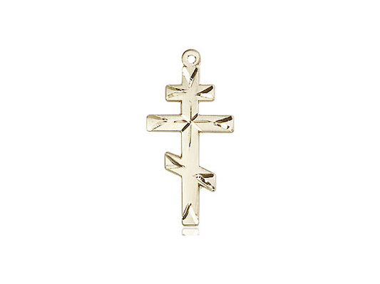 14kt Gold Filled St Andrew Cross Pendant on a 18 inch Gold Filled Light Curb Chain - Unique Catholic Gifts