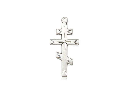 Sterling Silver St Andrew Cross Pendant on a 18 inch Sterling Silver Light Curb Chain - Unique Catholic Gifts