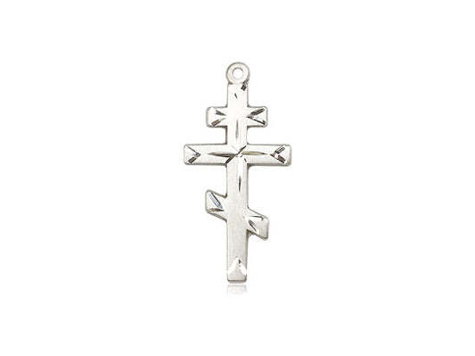 Sterling Silver St Andrew Cross Pendant on a 18 inch Sterling Silver Light Curb Chain - Unique Catholic Gifts