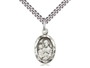 St. Joseph Oval Medal (3/4") with 20" chain - Unique Catholic Gifts