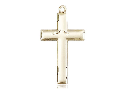 14kt Gold Filled Cross Pendant on a 18 inch Gold Filled Light Curb Chain - Unique Catholic Gifts