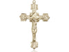 14kt Gold Filled Crucifix Pendant on a 24 inch Gold Plate Heavy Curb Chain - Unique Catholic Gifts