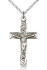 Sterling Silver Crucifix 1 1/4" with 18" chain - Unique Catholic Gifts
