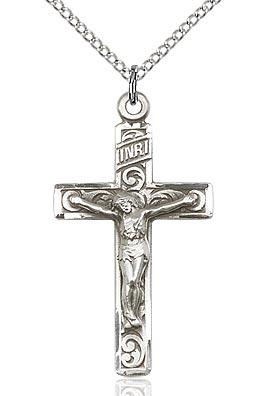 Sterling Silver Crucifix 1 1/4