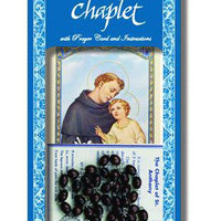 St. Anthony  Deluxe Chaplet with Red Glass Beads - Unique Catholic Gifts