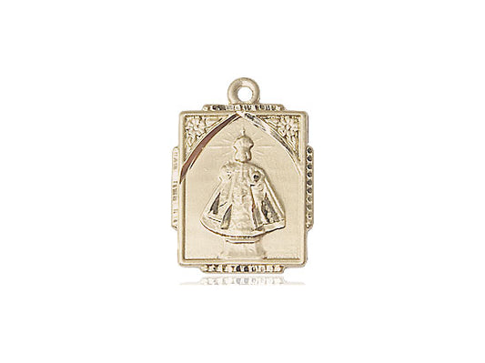 14kt Gold Filled Infant of Prague Pendant on a 18 inch Gold Filled Light Curb Chain - Unique Catholic Gifts