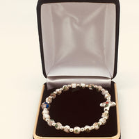 White Stetch Cloisonne Bracelet - Unique Catholic Gifts
