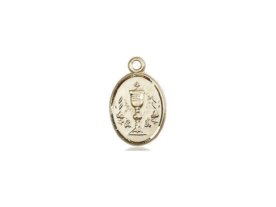 14kt Gold Filled Chalice Pendant on a 18 inch Gold Filled Light Curb Chain - Unique Catholic Gifts