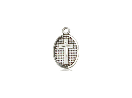 Sterling Silver Cross Pendant on a 18 inch Sterling Silver Light Curb Chain - Unique Catholic Gifts