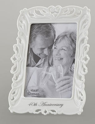 40th Wedding Anniversary Frame Photo 4x6 - Unique Catholic Gifts