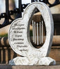 Heart Garden Memorial Plaque with Chimes 12" - Unique Catholic Gifts