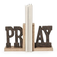 2 Pc Set Pray Bookends 6.75"H - Unique Catholic Gifts
