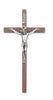 Walnut Wall Crucifix 10" - Unique Catholic Gifts