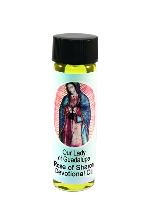 Our Lady of Guadalupe Devotional Oil .25 oz  Rose of Sharon Scent - Unique Catholic Gifts