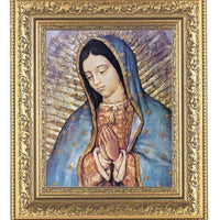 Our Lady of Guadalupe Print  in a Beautifully detailed Ornate Gold Leaf Antique Frame (Classic) - Unique Catholic Gifts