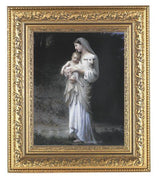 Bouguereau "Divine Innocence" in an Ornate Gold Leaf Antique Frame - Unique Catholic Gifts