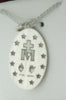 Silver Miraculous Medal 1", chain 18" - Unique Catholic Gifts