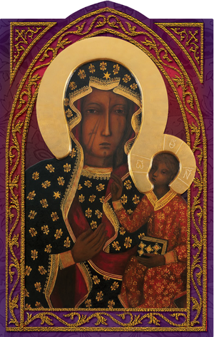 Our Lady of Czestochowa Holy Card (embossed) - Unique Catholic Gifts