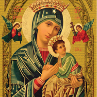 Our Lady of Perpetual Help Holy Card (embossed) - Unique Catholic Gifts