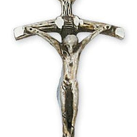 Sterling Silver Papal Crucifix (1 1/4") on 18" chain - Unique Catholic Gifts