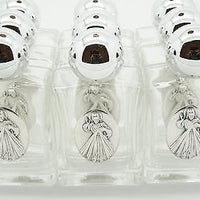 Lot of 12 Divine Mercy Glass Bottles - Unique Catholic Gifts