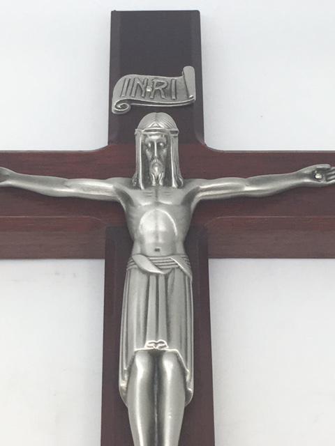 Cherry Wood Crucifix (12") - Unique Catholic Gifts