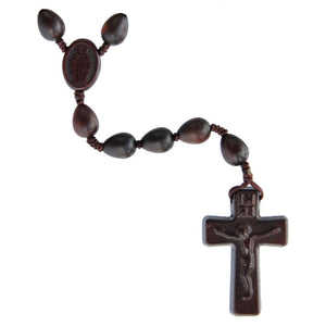 Teardrop Jujube Wood Rosary (12 mm) - Unique Catholic Gifts