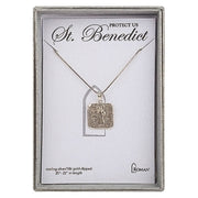 St Benedict Necklace. Gold 18k. 20'' 22'' in lenght. - Unique Catholic Gifts
