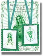 Green Laminated Scapular with Pamphlet. - Unique Catholic Gifts