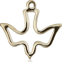 Gold Holy Spirit Medal (5/8") - Unique Catholic Gifts