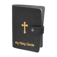 Holy Card Black Wallet ( Black Leatherette) - Unique Catholic Gifts