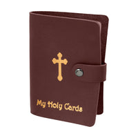 Holy Card Maroon Wallet ( Maroon Leatherette) - Unique Catholic Gifts