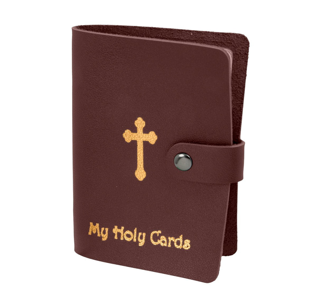 Holy Card Maroon Wallet ( Maroon Leatherette) - Unique Catholic Gifts
