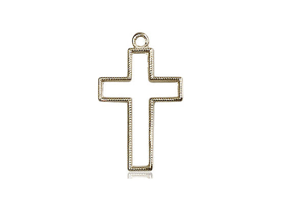 14kt Gold Filled Cross Pendant on a 18 inch Gold Filled Light Curb Chain - Unique Catholic Gifts