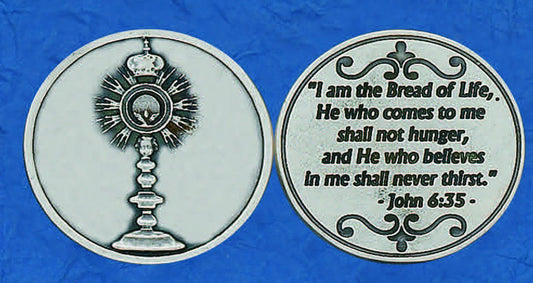 Monstrance Italian Pocket Token Coin - Unique Catholic Gifts