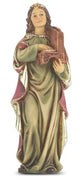 St. Cecilia  Hand Painted Solid Resin Statue (4") - Unique Catholic Gifts