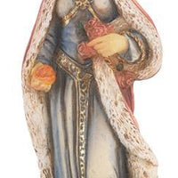 St. Elizabeth of Hungary Hand Painted Solid Resin Statue (4") - Unique Catholic Gifts
