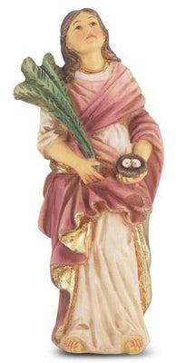 St. Lucy Hand Painted Solid Resin Statue (4