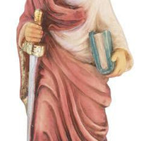 St Paul Statue hand painted solid resin (4") - Unique Catholic Gifts
